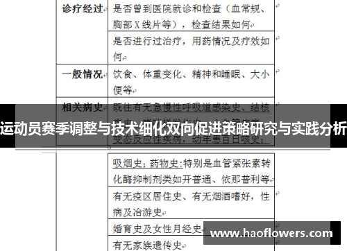 运动员赛季调整与技术细化双向促进策略研究与实践分析